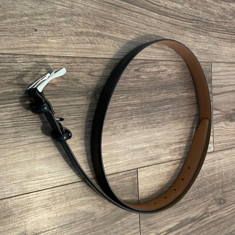 Black leather belt